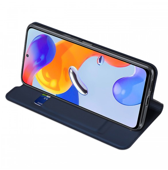 Dux Ducis Skin Pro hölsterskydd Flip Cover för Xiaomi Redmi Note 11 Pro 5G / 11 Pro blå