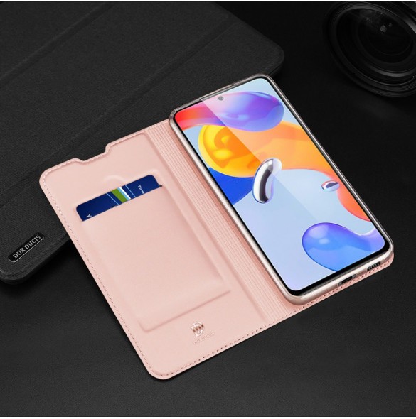 Dux Ducis Skin Pro hölsterskydd Flip Cover för Xiaomi Redmi Note 11 Pro 5G / 11 Pro blå