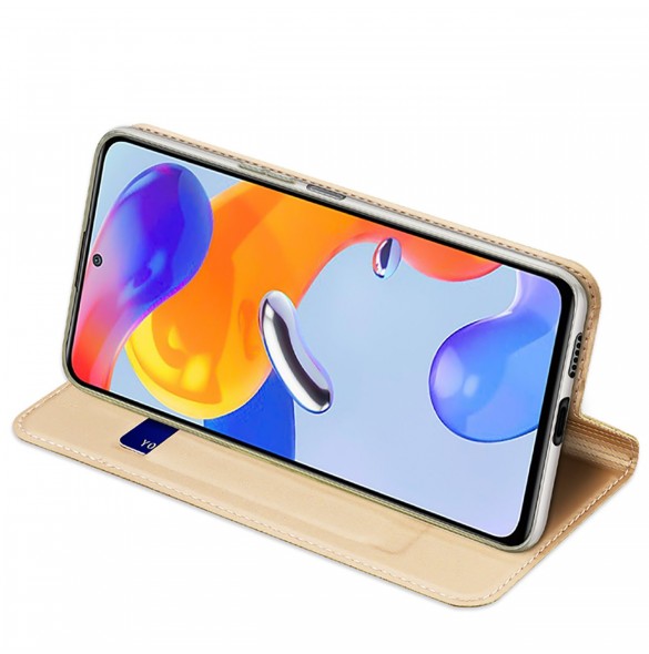 Dux Ducis Skin Pro hölsterskydd Flip Cover för Xiaomi Redmi Note 11 Pro 5G / 11 Pro guld