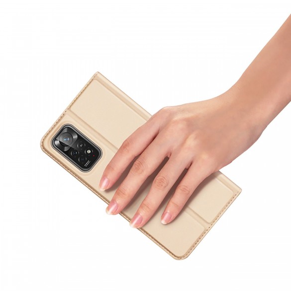 Dux Ducis Skin Pro hölsterskydd Flip Cover för Xiaomi Redmi Note 11 Pro 5G / 11 Pro guld