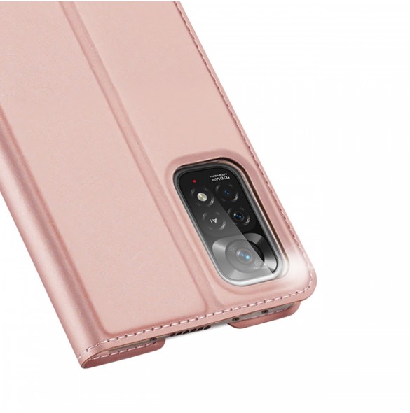 Dux Ducis Skin Pro hölsterskydd Flip Cover för Xiaomi Redmi Note 11 Pro 5G / 11 Pro rosa