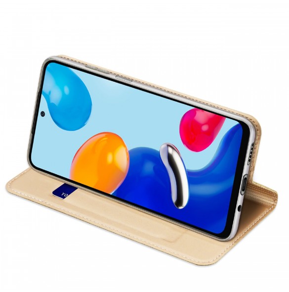Dux Ducis Skin Pro hölsterskydd Flip Cover för Xiaomi Redmi Note 11S / Note 11 guld