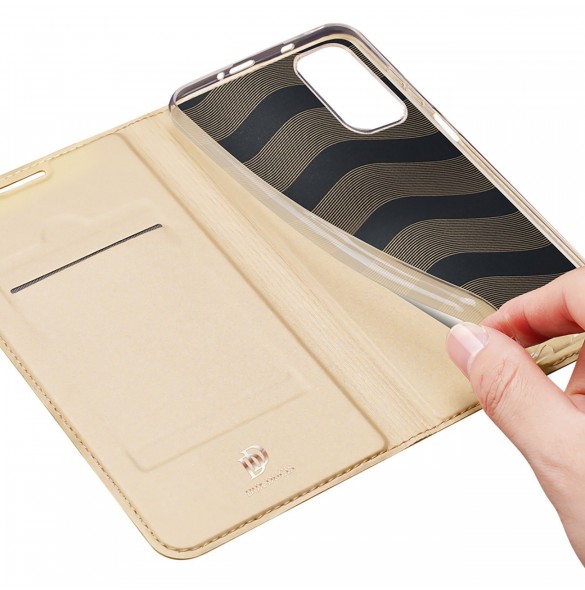 Dux Ducis Skin Pro hölsterskydd Flip Cover för Xiaomi Redmi Note 11S / Note 11 guld