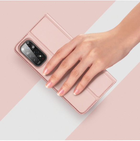 Dux Ducis Skin Pro hölsterskydd Flip Cover för Xiaomi Redmi Note 11S / Note 11 guld