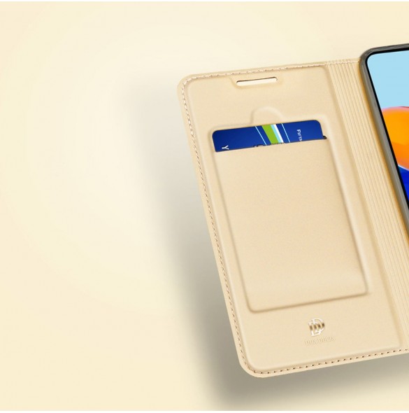 Dux Ducis Skin Pro hölsterskydd Flip Cover för Xiaomi Redmi Note 11S / Note 11 guld