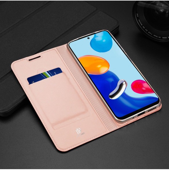 Dux Ducis Skin Pro hölsterskydd Flip Cover för Xiaomi Redmi Note 11S / Note 11 guld