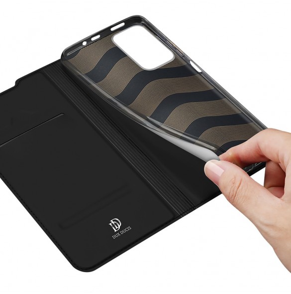Dux Ducis Skin Pro hölsteröverdrag Flip Poco M4 Pro 5G svart