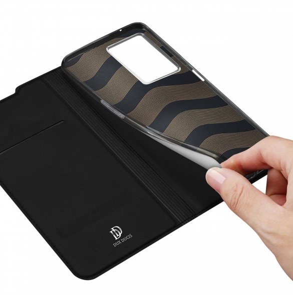 Dux Ducis Skin Pro hölsteröverdrag med flik Realme Narzo 50A svart