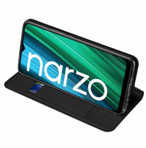 Dux Ducis Skin Pro hölsteröverdrag med flik Realme Narzo 50A svart