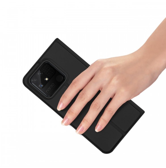 Dux Ducis Skin Pro hölsteröverdrag med flik Realme Narzo 50A svart