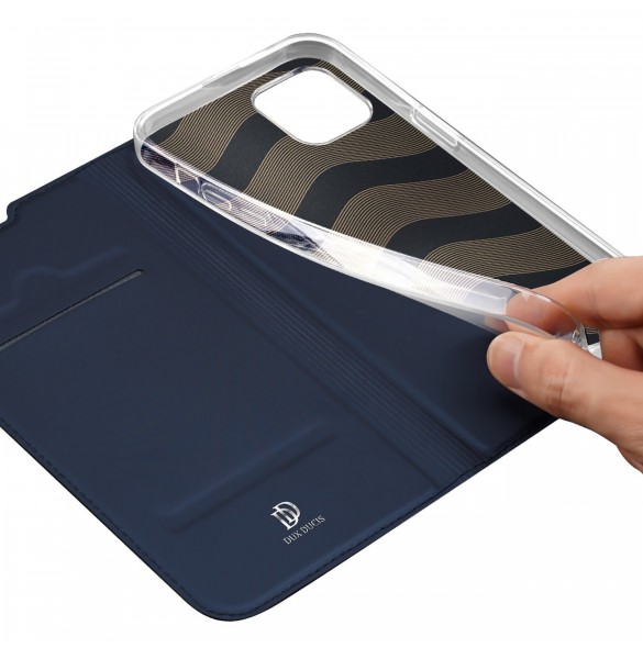 Dux Ducis Skin Pro Hölster Flip Cover för iPhone 14 Plus blå