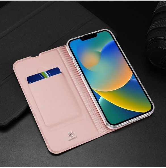 Dux Ducis Skin Pro Hölster Flip Cover för iPhone 14 Plus blå