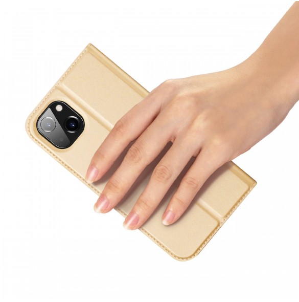 Dux Ducis Skin Pro Holster Flip Cover för iPhone 14 Plus guld