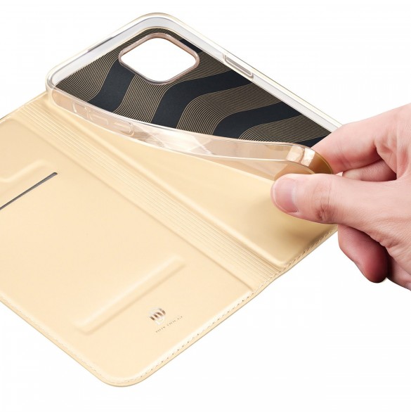 Dux Ducis Skin Pro Holster Flip Cover för iPhone 14 Plus guld