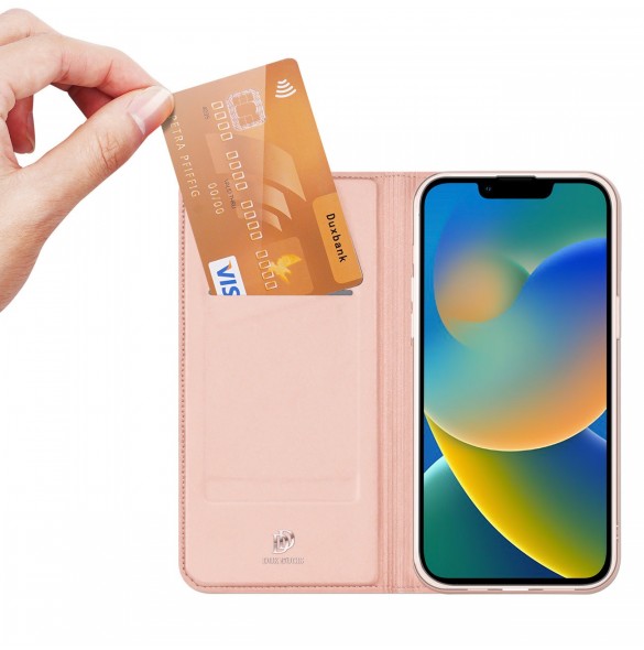 Dux Ducis Skin Pro Hölster Flip Cover för iPhone 14 Plus rosa