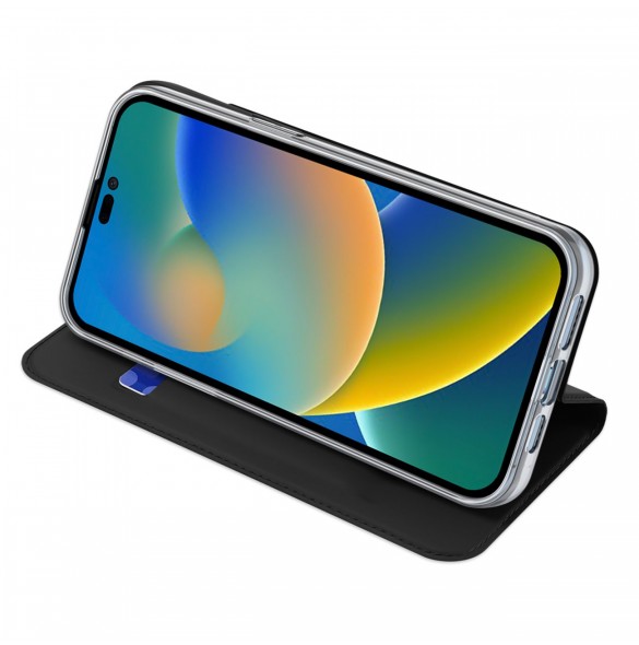 Dux Ducis Skin Pro Hölster Flip Cover för iPhone 14 Pro svart