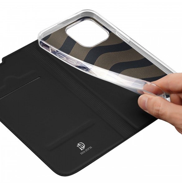 Dux Ducis Skin Pro Hölster Flip Cover för iPhone 14 Pro svart
