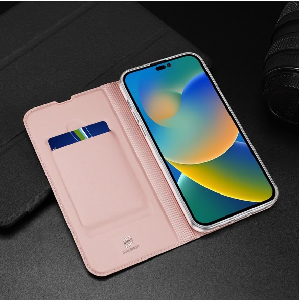 Dux Ducis Skin Pro Hölster Flip Cover för iPhone 14 Pro svart