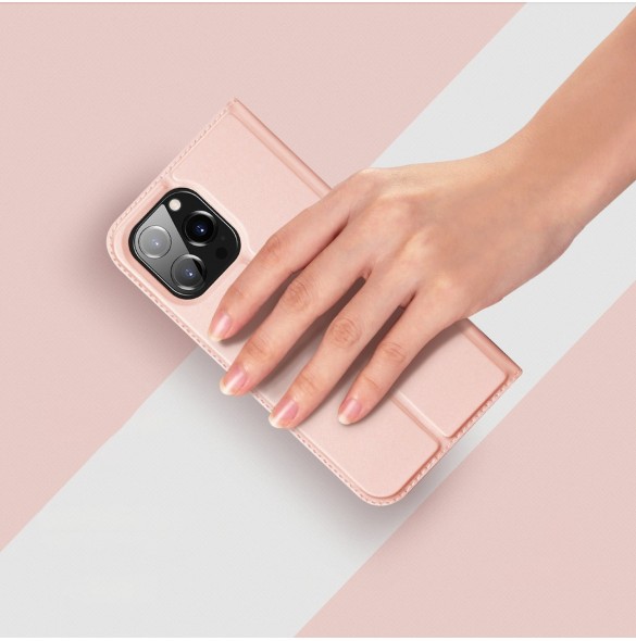 Dux Ducis Skin Pro Hölster Flip Cover för iPhone 14 Pro guld