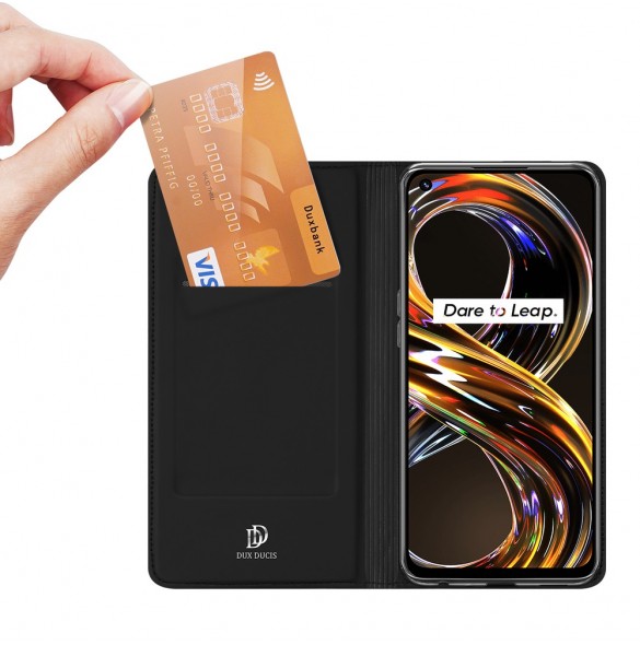 Dux Ducis Skin Pro hölsterfodral med flik Realme 8i svart