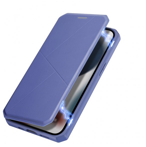 DUX DUCIS Skin X Bokhylla typ fodral för iPhone 13 blå