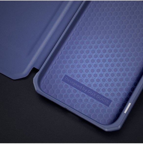 DUX DUCIS Skin X Bokhylla typ fodral för iPhone 13 blå