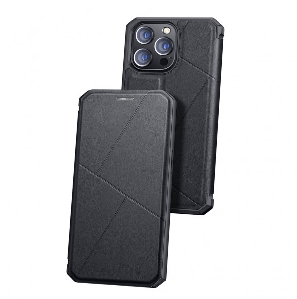 DUX DUCIS Skin X Bokhylla typ fodral för iPhone 13 Pro svart