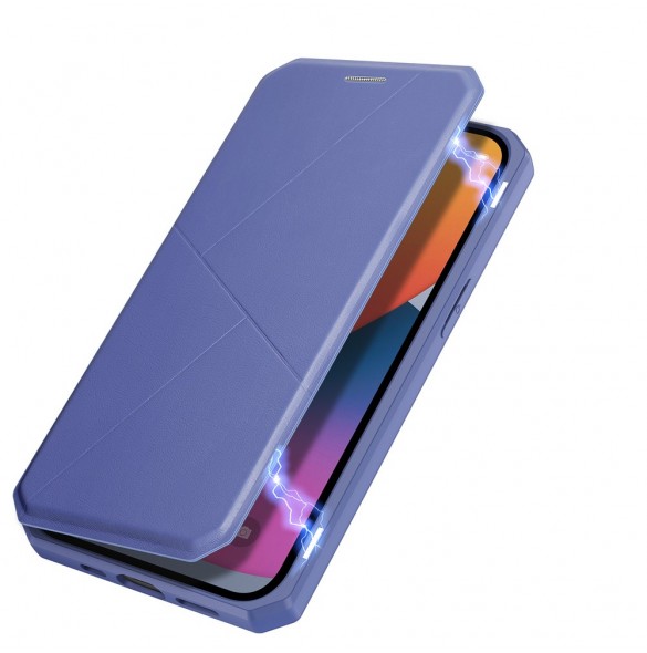 DUX DUCIS Skin X Bokhylla typ fodral för iPhone 13 Pro blå