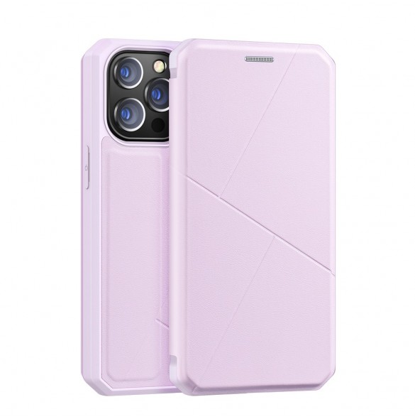 DUX DUCIS Skin X Bokhylla typ fodral för iPhone 13 Pro rosa