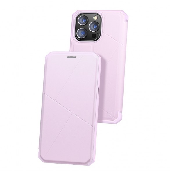 DUX DUCIS Skin X Bokhylla typ fodral för iPhone 13 Pro rosa