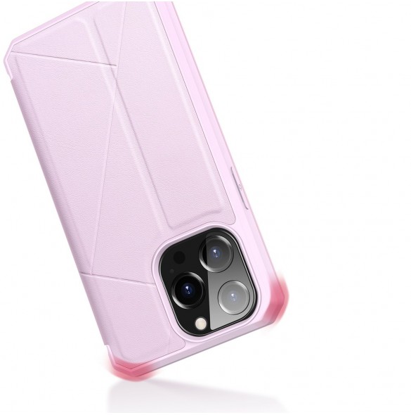 DUX DUCIS Skin X Bokhylla typ fodral för iPhone 13 Pro rosa