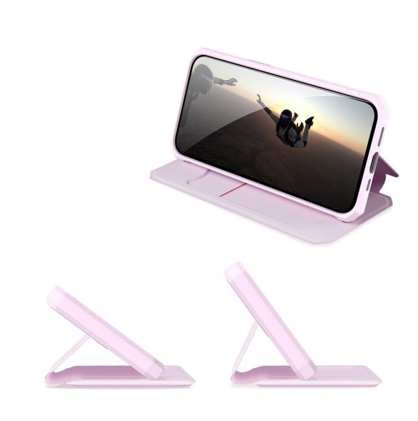DUX DUCIS Skin X Bokhylla typ fodral för iPhone 13 Pro rosa