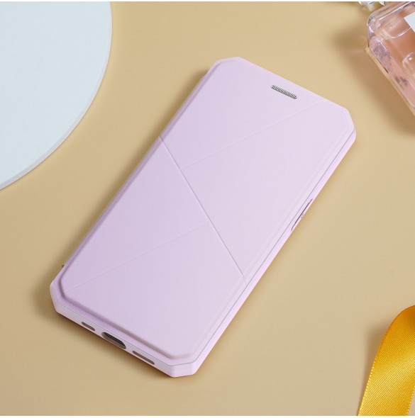 DUX DUCIS Skin X Bokhylla typ fodral för iPhone 13 Pro rosa
