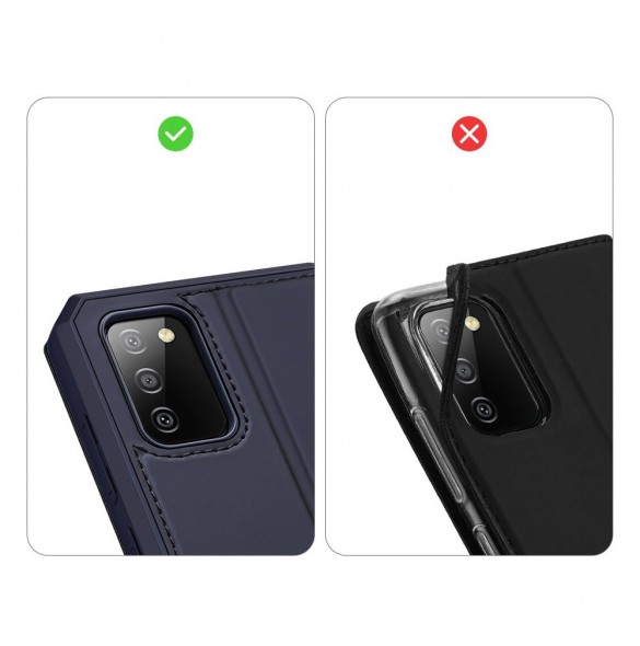 DUX DUCIS Skin X Bokhylla typ fodral för Samsung Galaxy A02s EU blå