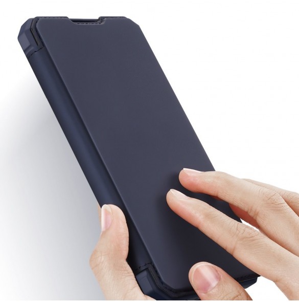 DUX DUCIS Skin X Bokhylla typ fodral för Samsung Galaxy A02s EU blå