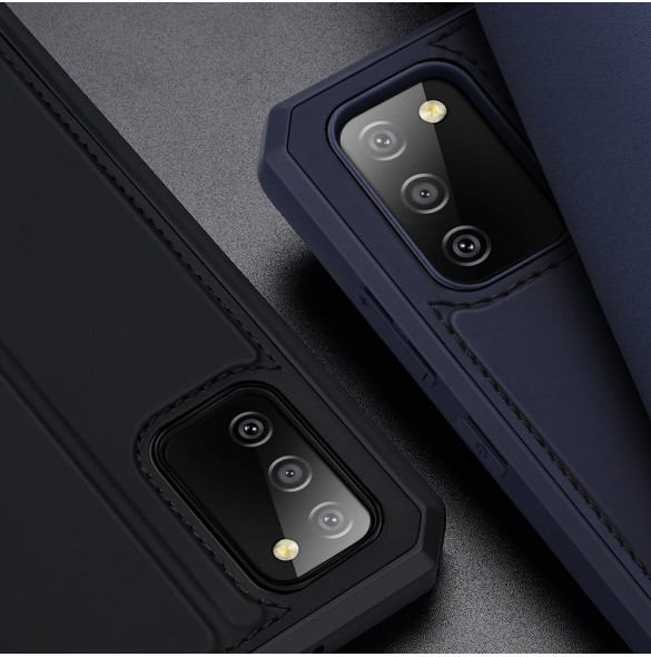 DUX DUCIS Skin X Bokhylla typ fodral för Samsung Galaxy A02s EU blå