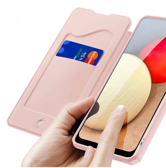 DUX DUCIS Skin X Bokhylla typ fodral för Samsung Galaxy A02s EU rosa