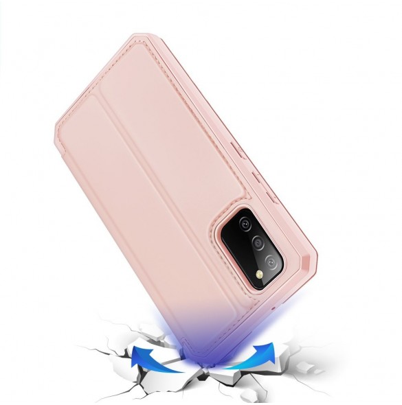 DUX DUCIS Skin X Bokhylla typ fodral för Samsung Galaxy A02s EU rosa
