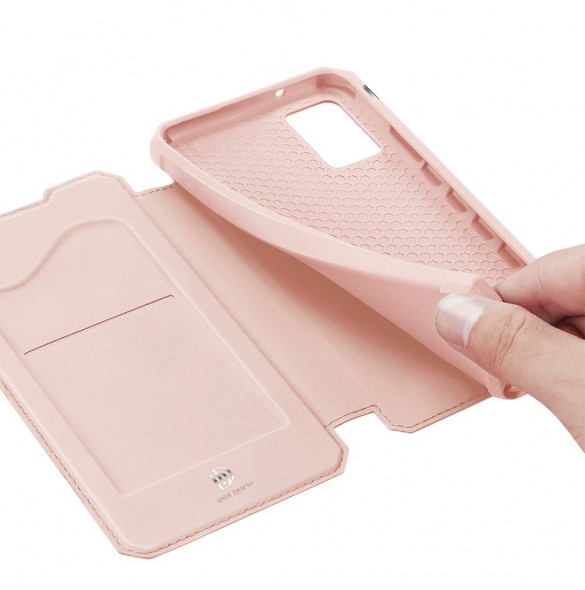 DUX DUCIS Skin X Bokhylla typ fodral för Samsung Galaxy A02s EU rosa