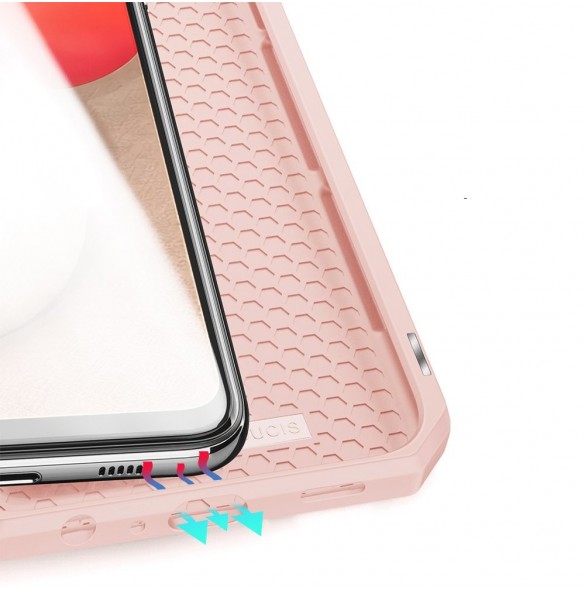 DUX DUCIS Skin X Bokhylla typ fodral för Samsung Galaxy A02s EU rosa