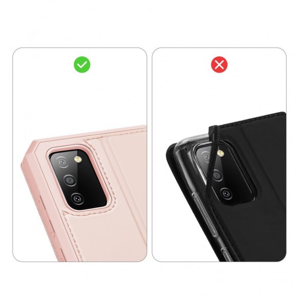 DUX DUCIS Skin X Bokhylla typ fodral för Samsung Galaxy A02s EU rosa
