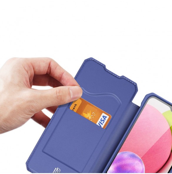 DUX DUCIS Skin X Bokhylla typ fodral för Samsung Galaxy A03s blå