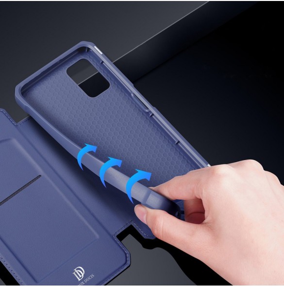 DUX DUCIS Skin X Bokhylla typ fodral för Samsung Galaxy A03s blå