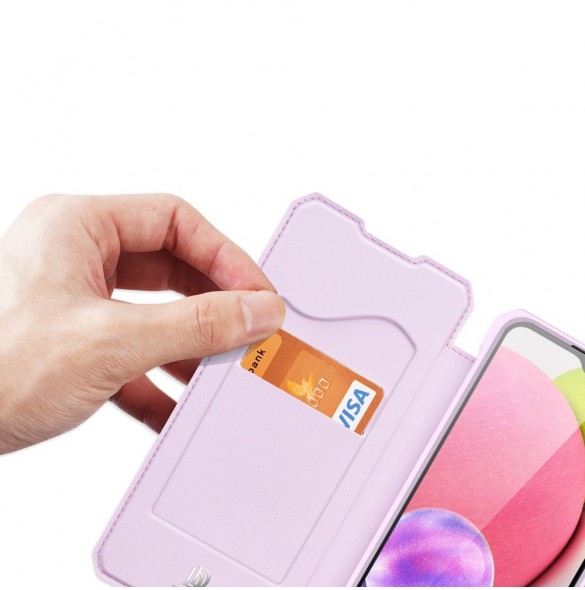 DUX DUCIS Skin X Bokhylla typ fodral för Samsung Galaxy A03s rosa