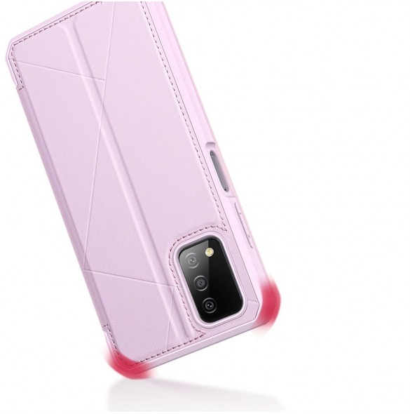 DUX DUCIS Skin X Bokhylla typ fodral för Samsung Galaxy A03s rosa