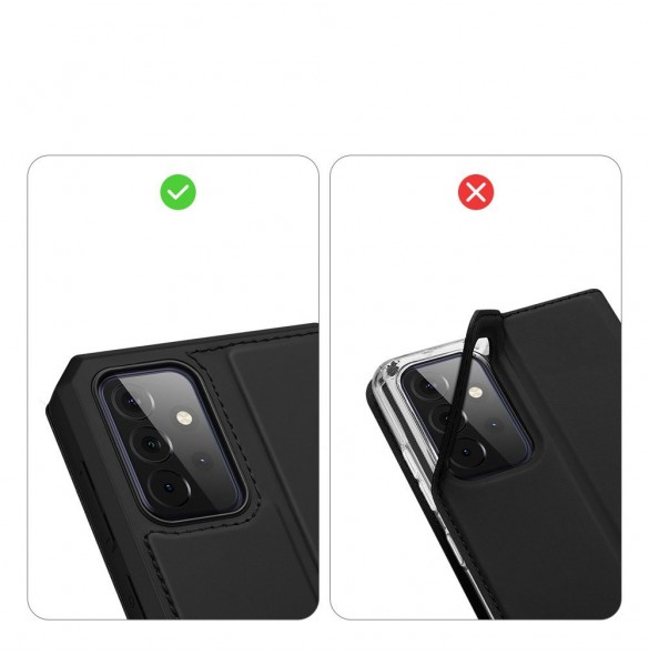 DUX DUCIS Skin X Bokhylla typ fodral för Samsung Galaxy A72 4G svart