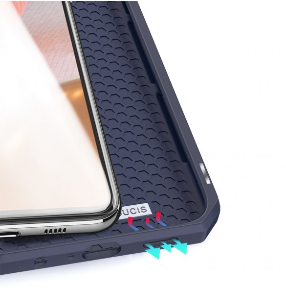 DUX DUCIS Skin X Bokhylla typ fodral för Samsung Galaxy A72 4G blå