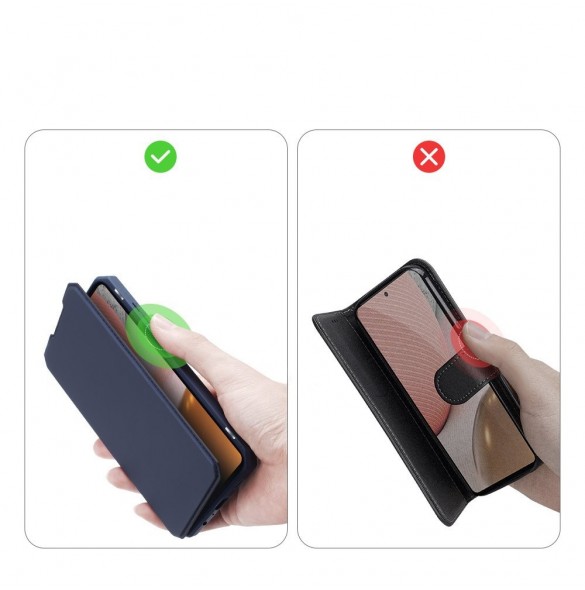 DUX DUCIS Skin X Bokhylla typ fodral för Samsung Galaxy A72 4G blå