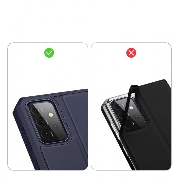 DUX DUCIS Skin X Bokhylla typ fodral för Samsung Galaxy A72 4G blå