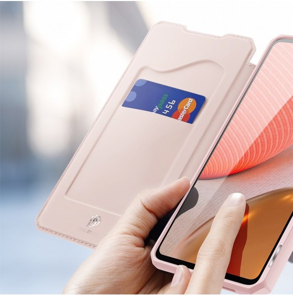 DUX DUCIS Skin X Bokhylla typ fodral för Samsung Galaxy A72 4G rosa